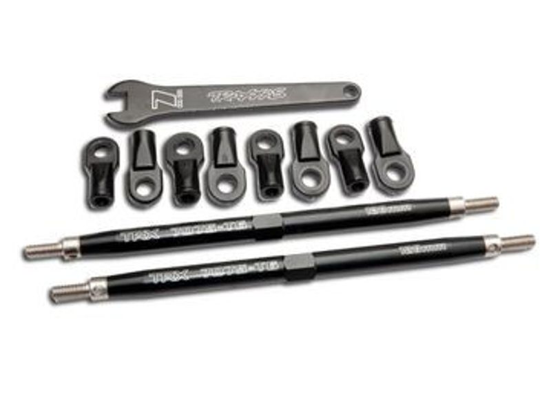 Traxxas Turnbuckles Komplett Styrning/Toe In Alu. 128mm Svart (2) (5338A)