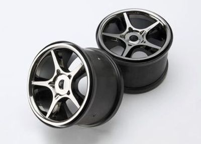 Traxxas Fälg Gemini Svart Krom (17mm) 3.8" (2)* (5372X)