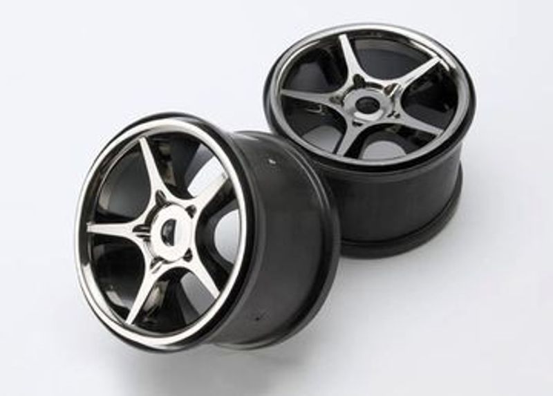Traxxas Fälg Gemini Svart Krom (17mm) 3.8" (2)* (5372X)