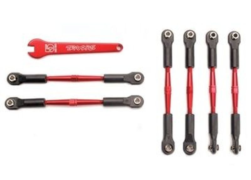 Traxxas Turnbuckle Set Aluminium Röd Styrstag/ Camber (5539X)