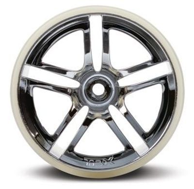 Traxxas Fälg Twin-Spoke Krom 2.8" (2)* (5572)