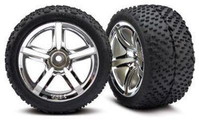 Traxxas Däck & Fälg Victory/Twin-Spoke (Nitro Bak) 2.8" (2) (5573)