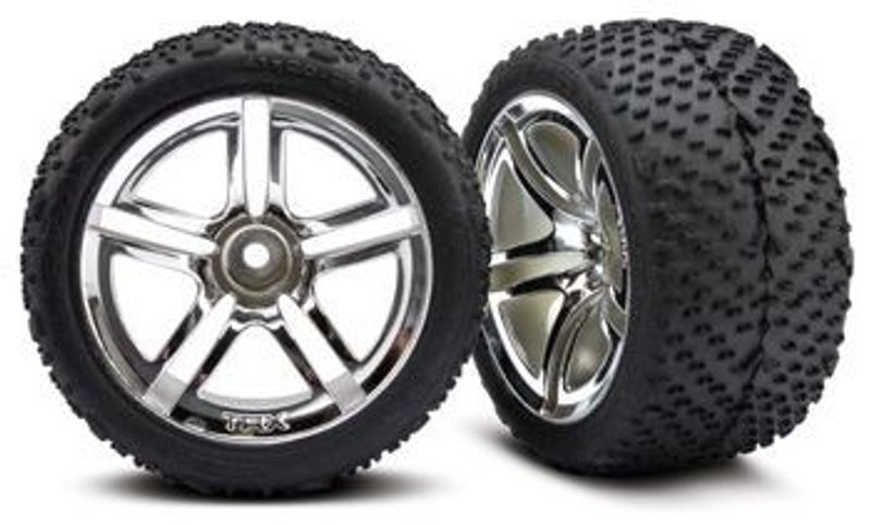 Traxxas Däck & Fälg Victory/Twin-Spoke (Nitro Bak) 2.8" (2) (5573)
