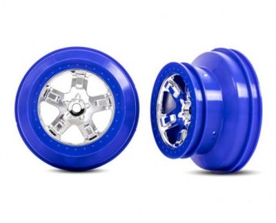 Traxxas Fälg SCT Krom-Blå 2.2/3.0" 4WD/2WD Bak (2) (5868A)