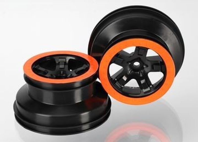 Traxxas Fälg SCT Svart-Orange 2.2/3.0" 4WD/2WD Bak (2) (5868X)