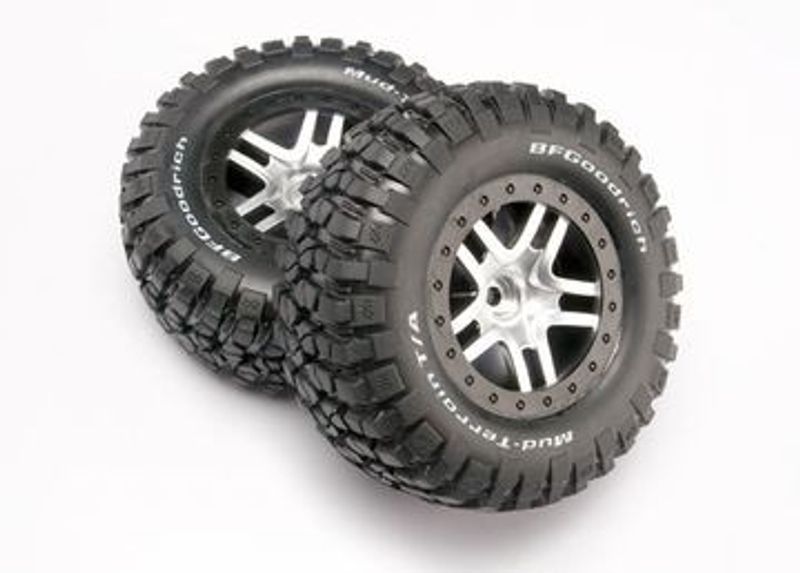 Traxxas Däck & Fälg BFGoodrich/S-Spoke Matt Krom 2WD Fram (2) (5877)