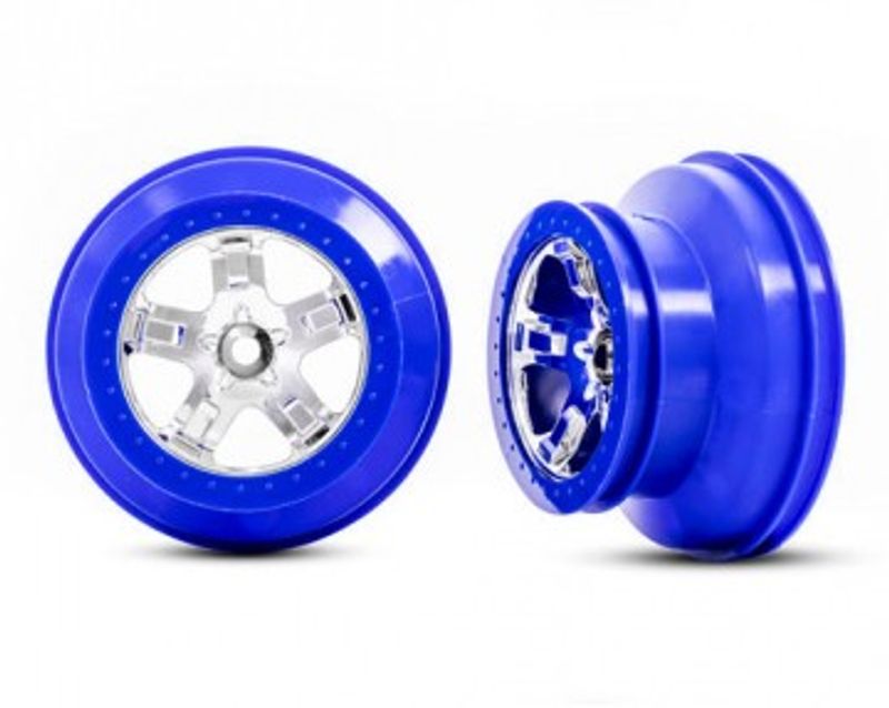 Traxxas Fälg SCT Krom-Blå 2.2/3.0" 2WD Fram (2) (5870A)