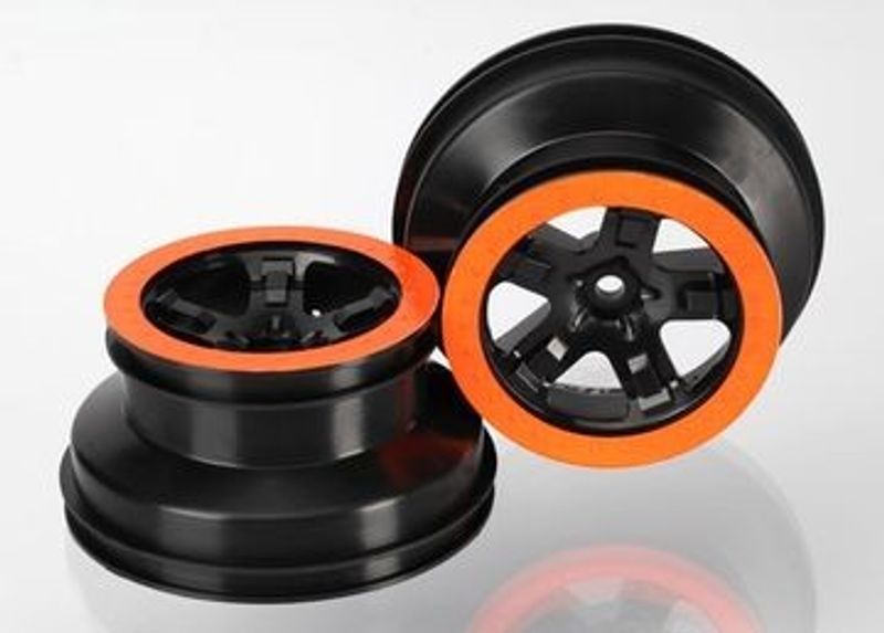 Traxxas Fälg SCT Svart-Orange 2.2/3.0" 2WD Fram (2) (5870X)