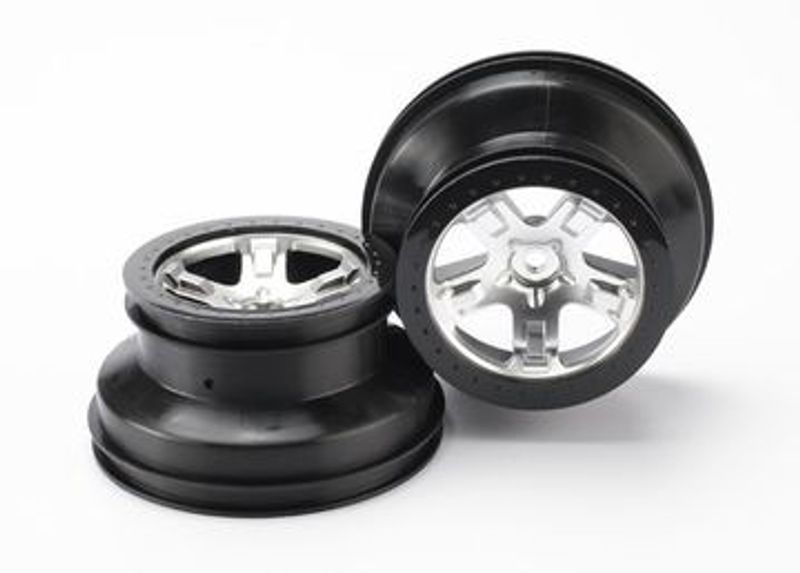 Traxxas Fälg SCT Matt Krom-Svart 2.2/3.0" 4WD/2WD Bak (2)* (5872X)