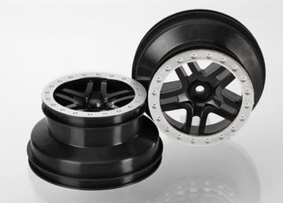 Traxxas Fälg SCT Split-Spoke Svart-Matt Krom 2.2/3.0" 4WD/2WD Bak(2) (5884)