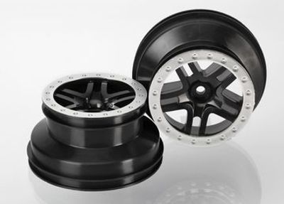 Traxxas Fälg SCT Split-Spoke Svart-Matt Krom 2.2/3.0" 2WD Fram (2) (5886)