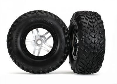 Traxxas Däck & Fälg SCT S1/S-Spoke Svart-Matt Krom 4WD/2WD Bak TSM (5889R)