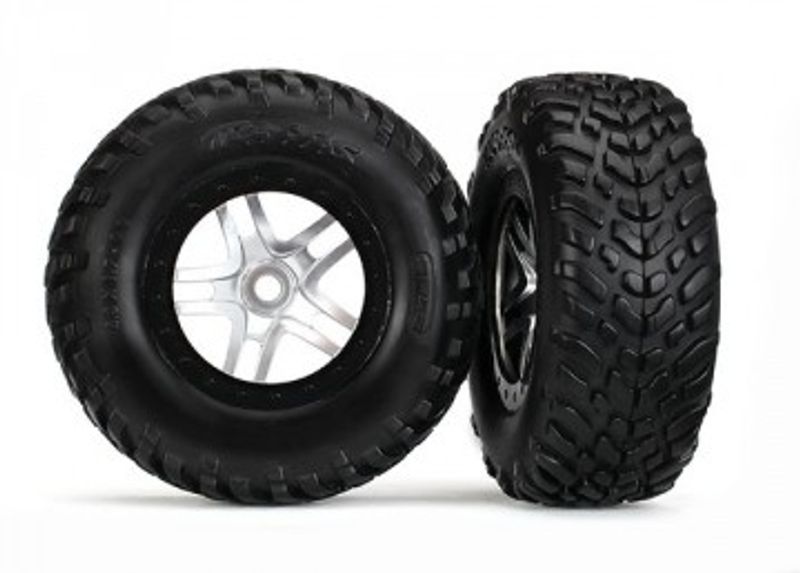 Traxxas Däck & Fälg SCT S1/S-Spoke Svart-Matt Krom 4WD/2WD Bak TSM (5889R)