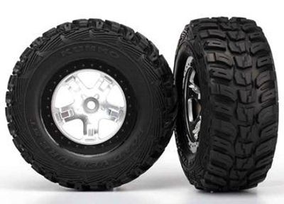 Traxxas Däck & Fälg Kumho/SCT Matt Krom 4WD/2WD Bak (2) (5880X)