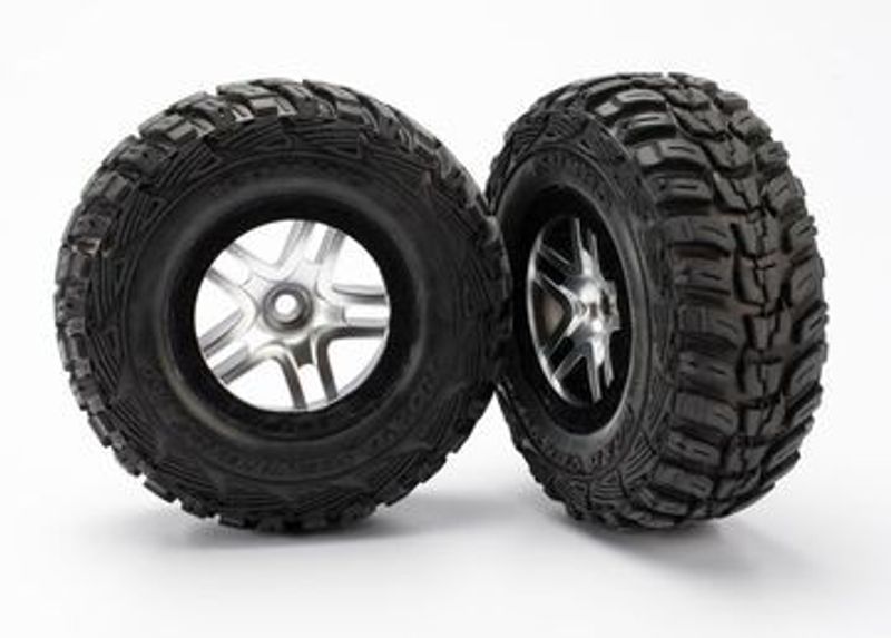 Traxxas Däck & Fälg Kumho S1/S-Spoke Matt Krom-Svart 2WD Fram (2) (5882R)