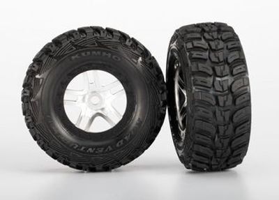 Traxxas Däck & Fälg Kumho S1/S-Spoke Krom-Svart (14mm) (2) (5976R)