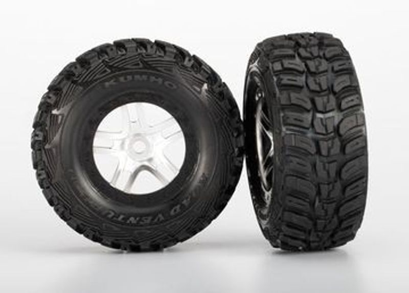 Traxxas Däck & Fälg Kumho S1/S-Spoke Krom-Svart (14mm) (2) (5976R)