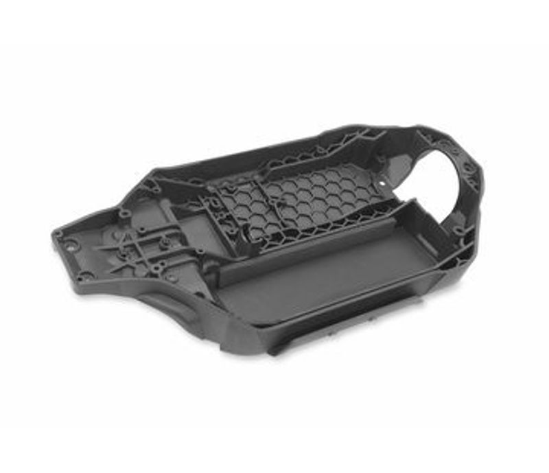 Traxxas Chassi Bottenplatta (Långt Batteri) Grå Rustler 4x4 (6723-GRAY)