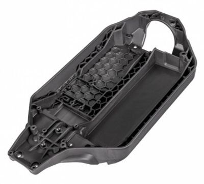 Traxxas Chassi Bottenplatta (Långt Batteri) Grafitgrå Rustler 4x4 (6723X)