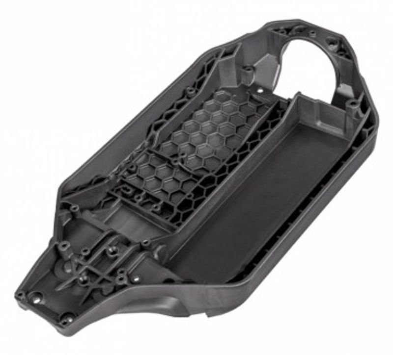 Traxxas Chassi Bottenplatta (Långt Batteri) Grafitgrå Rustler 4x4 (6723X)