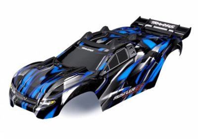 Traxxas Kaross Rustler 4x4 Ultimate Blå Komplett Clipless (6749-BLUE)