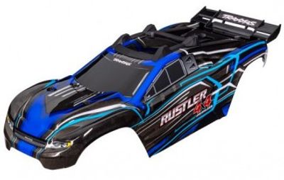 Traxxas Kaross Rustler 4x4 Blå (för Clipless Montering) (6740-BLUE)