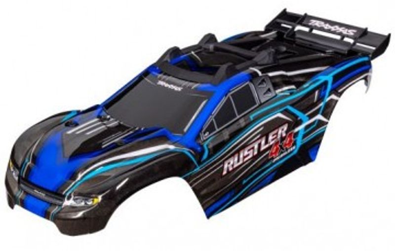 Traxxas Kaross Rustler 4x4 Blå (för Clipless Montering) (6740-BLUE)