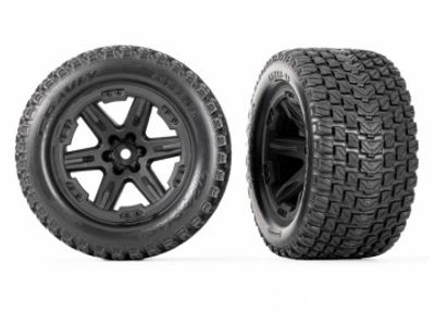 Traxxas Däck & Fälg Talon Gravix / RXT Svart 2.8" 4WD TSM (2) (6764)