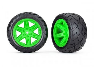 Traxxas Däck & Fälg Anaconda/RXT Grön 2,8" 2WD Bak (TSM-Rated) (2) (6768G)