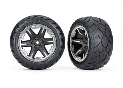 Traxxas Däck & Fälg Anaconda/RXT Svart & Krom 2,8" 2WD Bak (TSM-Rated) (2) (6768X)