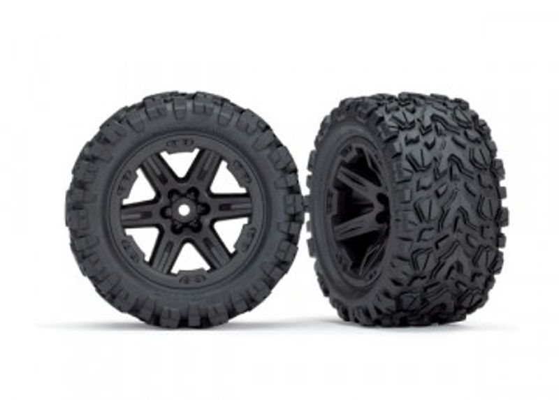 Traxxas Däck & Fälg Talon Extreme/RXT Svart 2.8" 2WD Bak TSM (2) (6774)