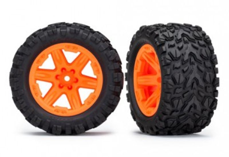 Traxxas Däck & Fälg Talon Extreme/RXT Orange 2.8" 2WD Bak TSM (2) (6774A)
