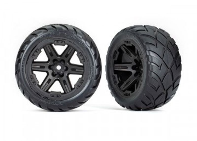 Traxxas Däck & Fälg Anaconda/RXT Svart 2,8" 4WD, 2WD Fram (TSM-Rated) (2) (6775)
