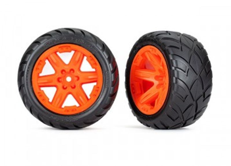 Traxxas Däck & Fälg Anaconda/RXT Orange 2,8" 4WD, 2WD Fram (TSM-Rated) (2) (6775A)