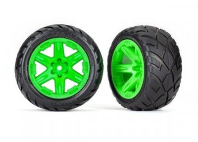 Traxxas Däck & Fälg Anaconda/RXT Grön 2,8" 4WD, 2WD Fram (TSM-Rated) (2) (6775G)