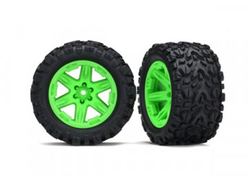 Traxxas Däck & Fälg Talon Extreme/RXT Grön 2.8" 4WD TSM (2) (6773G)