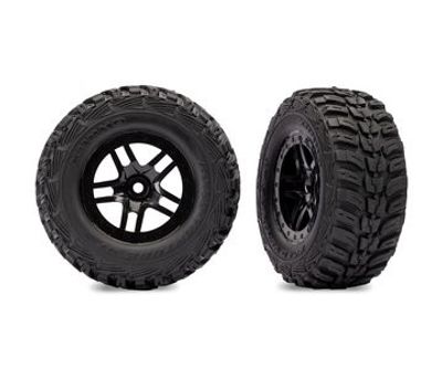 Traxxas Däck & Fälg Kumho/S-Spoke Svart 4WD/2WD Bak (2) (6874-BLK)