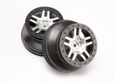 Traxxas Fälg SCT Split-Spoke Krom-Svart 2.2/3.0" 4WD/2WD Bak (2) (6872)