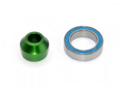 Traxxas Kullager 10x15x4mm med Adapter Alu Grön (6893G)
