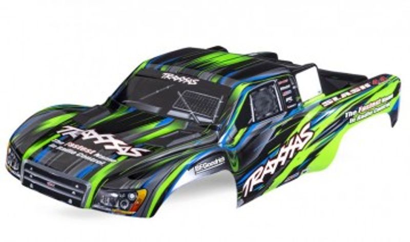Traxxas Kaross Slash 4x4 Grön (för Clipless Montering) (6932-GRN)