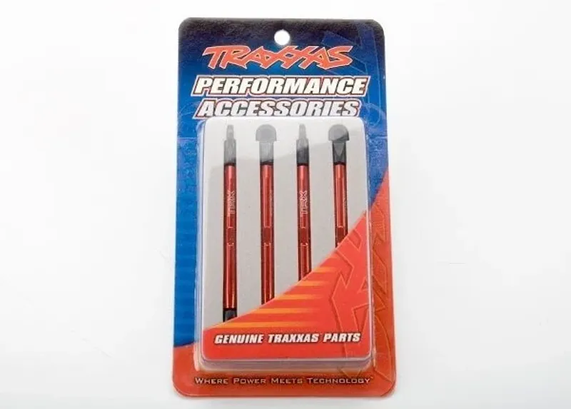 TRX7138X Toe Links Alu Röd 4 st Traxxas E-Revo & Summit 1/16