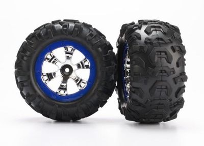 Traxxas Däck & Fälg Canyon AT/Geode Krom-Blå 2.2" 1/16 (2) (7274)