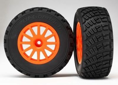 Traxxas Däck & Fälg BFGoodrich/Orange Rally 1/10 TSM (2) (7473A)