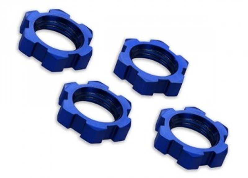 Traxxas Hjulmutter 17mm Aluminium Blå (4) (7758)