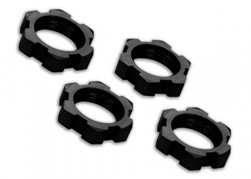 Traxxas Hjulmutter 17mm Aluminium Svart (4) (7758A)