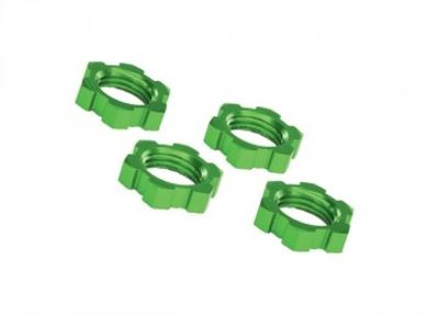 Traxxas Hjulmutter 17mm Aluminium Grön (4) (7758G)