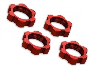 Traxxas Hjulmutter 17mm Aluminium Röd (4) (7758R)