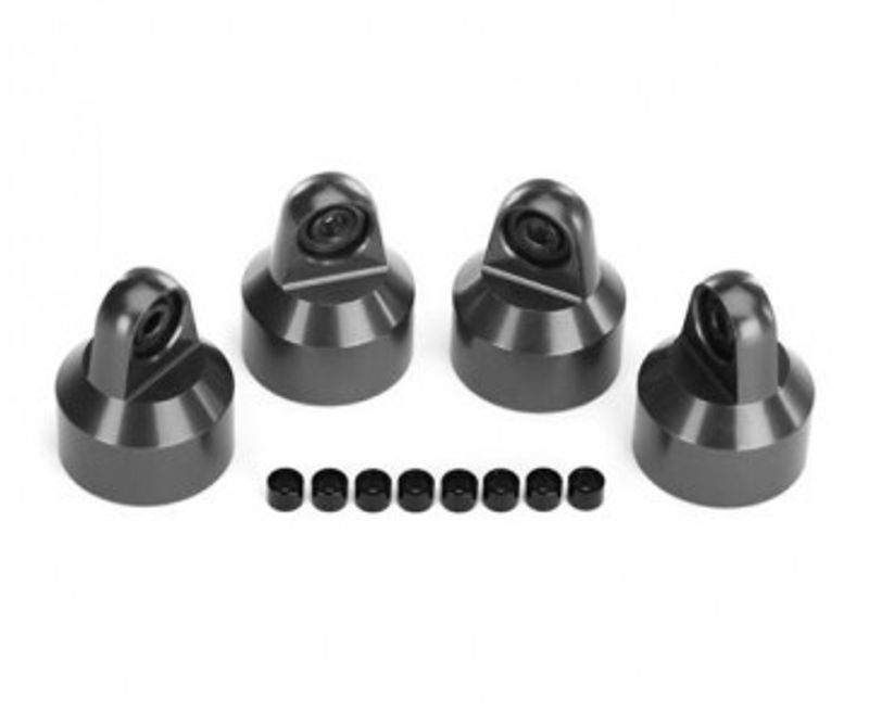 Traxxas Stötdämpartopp Alu Grå (för GTX #7761,7861) (4) (7764-GRAY)