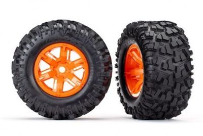 Traxxas Däck & Fälg Maxx AT/X-Maxx Orange (2) (7772T)