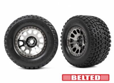 Traxxas Däck & Fälg Gravix Förstärkta / XRT Race Svart Krom (2) (7862X)